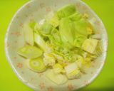 鍋の〆ヘルシーで野菜たっぷりもち麦クッパ作り方3写真