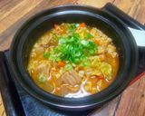 鍋の〆ヘルシーで野菜たっぷりもち麦クッパ作り方13写真