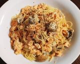 絶品☆ウイスキー風味のサーモンパスタ作り方6写真