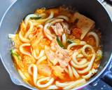 キムチスープうどん温泉卵のせ作り方3写真
