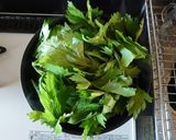 セロリ葉と蛸の炒めもの作り方1写真