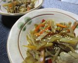 おススメ！ごぼうと鶏むね肉の卵とじ作り方12写真