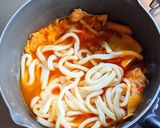 キムチスープうどん温泉卵のせ作り方2写真