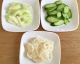 蓮根ときゅうりとセロリのツナサラダ作り方1写真