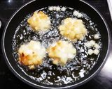 食感が楽しい❤海老団子あじさい揚げ作り方3写真