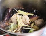 時短♪美味♪鶏ミンチ団子レンジ茄子の煮物作り方3写真