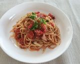 サバ缶とトマト缶で簡単＊冷製パスタ作り方4写真