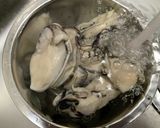 牡蠣と鶏肉とほうれん草のマカロニグラタン作り方1写真