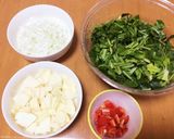 ほうれん草とひき肉のスパニッシュオムレツ作り方1写真