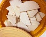 里芋の親芋で絶品☆お好み焼き風ほっこり揚作り方4写真