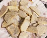 里芋の親芋で絶品☆お好み焼き風ほっこり揚作り方8写真