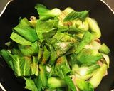 青梗菜とベーコンの炒め作り方4写真