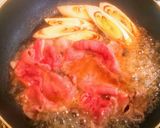 すき焼き風 焼きしゃぶロース肉きしめん作り方5写真