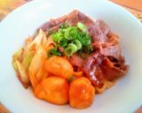すき焼き風 焼きしゃぶロース肉きしめん作り方9写真