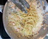 ウイスキー風味サーモンのクリームパスタ!作り方10写真