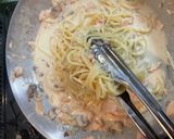 ウイスキー風味サーモンのクリームパスタ!作り方11写真