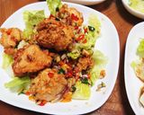 鶏の唐揚げ&野菜たっぷりドレッシング作り方5写真