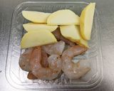 ☆エビとポテトのジェノべソース炒め☆作り方1写真