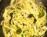 フライパンひとつでセロリパスタ作り方3写真