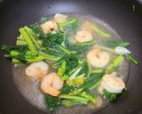 菜の花とエビのコンソメパスタ作り方3写真