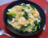 菜の花とエビのコンソメパスタ作り方4写真