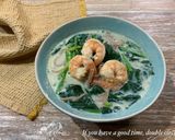 えびとほうれん草の味噌豆乳うどん作り方5写真