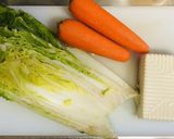 にんじんと白菜の豆腐和えサラダ作り方1写真