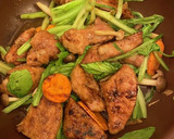 豚レバーと油麦菜(ユーマイサイ)の炒め作り方7写真