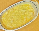 クリーム煮の残りで卵かけご飯のドリア作り方1写真