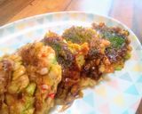 もちもち麦でヘルシーな小さなお好み焼き作り方10写真