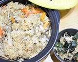 焼きキノコたっぷり♬土鍋で炊き込みご飯★作り方7写真