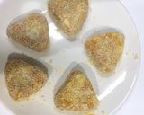 かぼちゃとさつまいものおにぎり型コロッケ作り方6写真