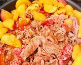 さつまいもの牛肉の炒め物作り方2写真