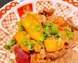 さつまいもの牛肉の炒め物作り方4写真