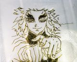 オブラアート弁当　鬼滅の刃　煉獄さん作り方2写真