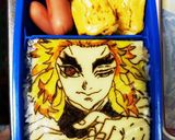 オブラアート弁当　鬼滅の刃　煉獄さん作り方3写真