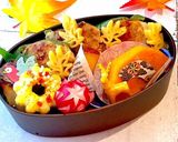 ピーマン肉詰め 鹿と紅葉弁当作り方7写真