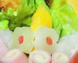 簡単　キャラ弁　かわいい　ユニコーン弁当作り方8写真
