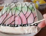 バレンタイン・鬼滅の刃風蝶イメージケーキ作り方9写真