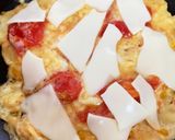 めんつゆトマトのチーズオープンオムレツ作り方4写真
