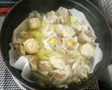焼売と白菜の簡単蒸し　おろしソースで作り方4写真
