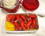 のっけ弁当(タコウインナー)作り方1写真