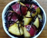 調理時間1分でさつま芋のバター昆布和え作り方5写真