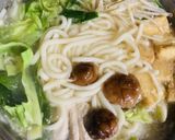 大根☆キャベツ☆むね肉やわらかうどん鍋♪作り方9写真