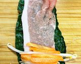 黒キャベツでお肉と野菜の蒸し料理作り方2写真