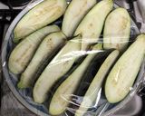 蒸しなすのにんにく味噌がけ作り方1写真