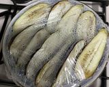 蒸しなすのにんにく味噌がけ作り方2写真