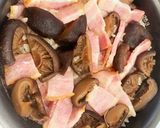 炊き込みご飯　ベーコンと椎茸作り方3写真