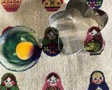 ☆花型セルクルで星の目玉焼き（笑）作り方1写真