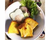 ☆花型セルクルで星の目玉焼き（笑）作り方7写真